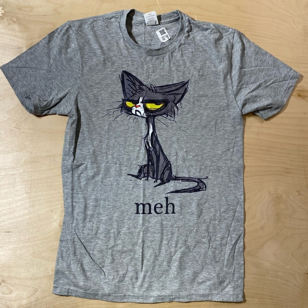 Gray Cat Graphic T-Shirt Small (MX) - Picture 2 of 8